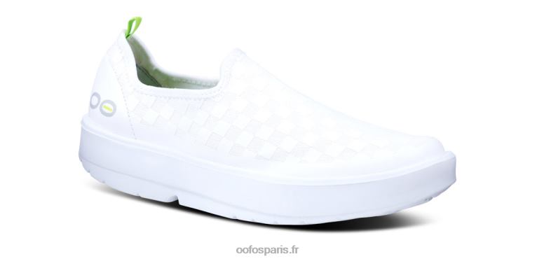 damier blanc OOFOS chaussure basse oomg eezee pour femme 0RRFT90