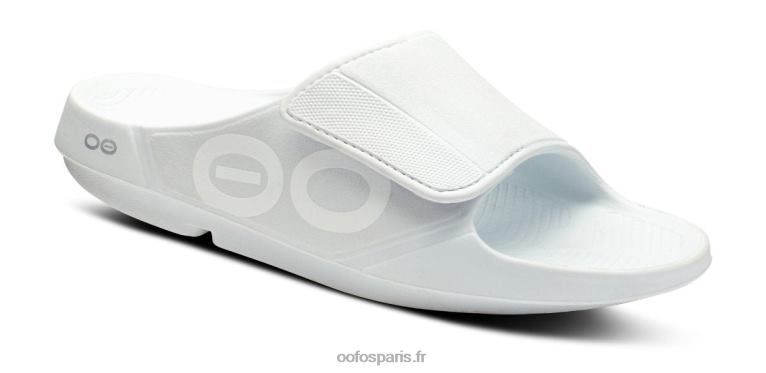 blanc OOFOS sandale ooahh sport flex pour femmes 0RRFT60