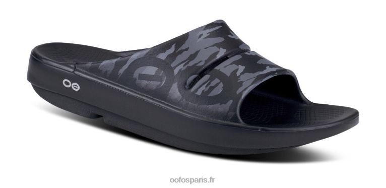 camouflage noir OOFOS sandale à enfiler ooahh sport pour femme 0RRFT62