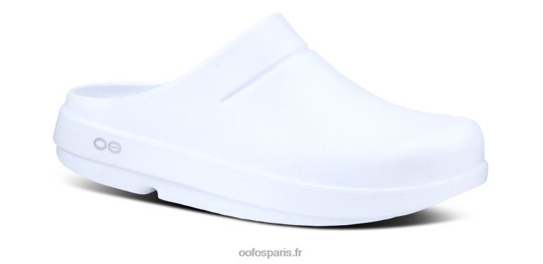 blanc OOFOS sabot oocloog pour hommes 0RRFT158